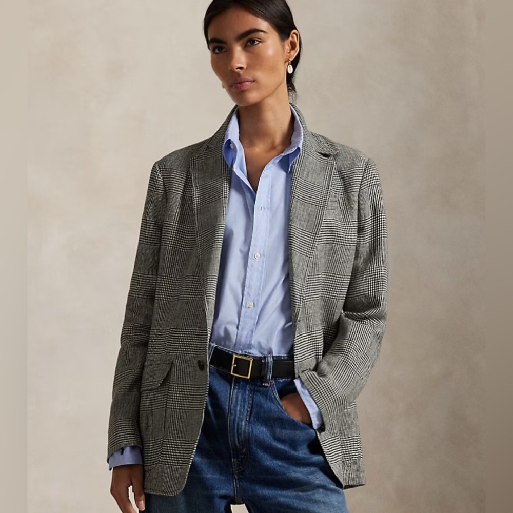 Ralph Lauren Gray Herringbone Blazer